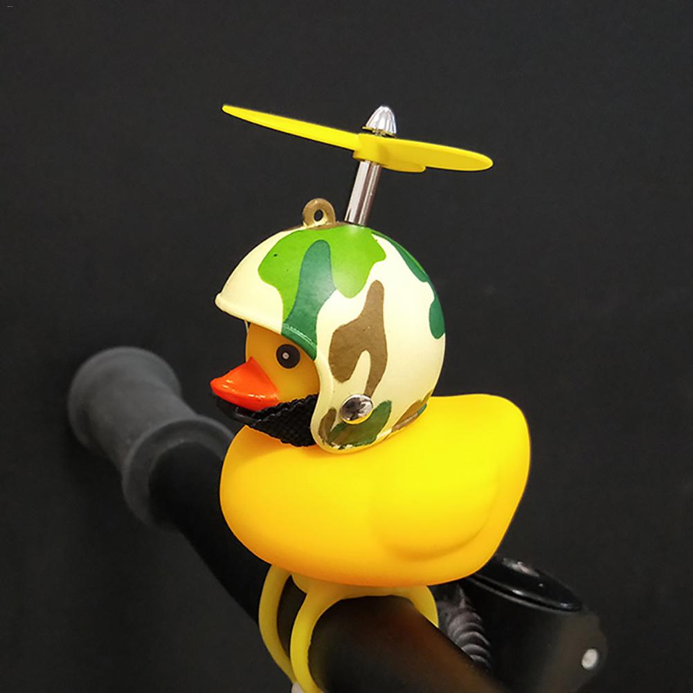 Petit canard jaune forme corne enfants adulte vélo lumière en caoutchouc canard jouet vélo cloche vélo décoration ornement
