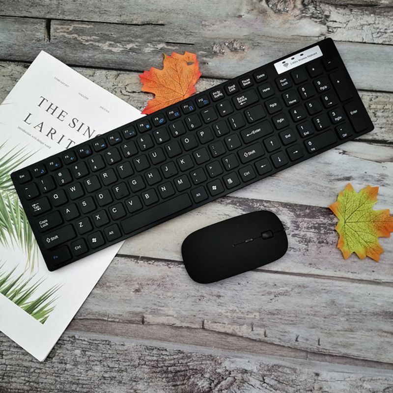 Universelle Leise Ultra-dünne 2,4G kabellos Tastatur und Maus einstellen für Laptop PC Computer