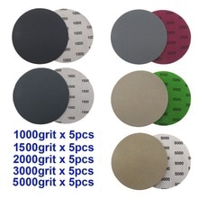 Waterproof Sandpaper 1000 1500 2000 3000 5000 Grit 125mm 25pcs Hook Loop