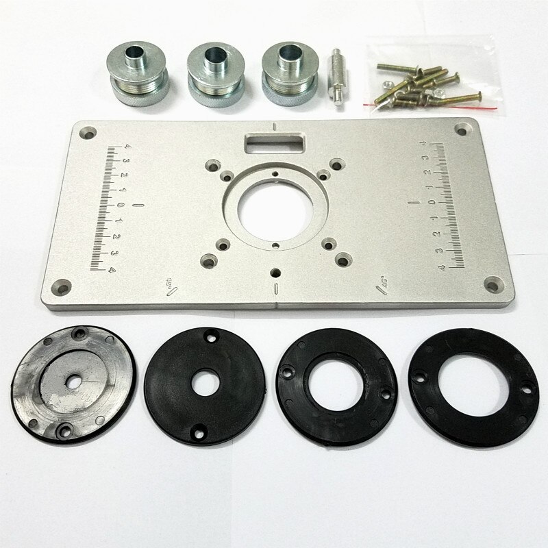 1 Stk/set 700C Aluminium Plaat 4 Stuks Insert Ringen Hout Router Tafel Voor Houtbewerking Trimmers Routers Diy Engrving Machine: C