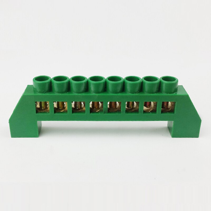 Green Blue Screw Brass Terminal Block Earth And Neutral Block With 4-12 Pole