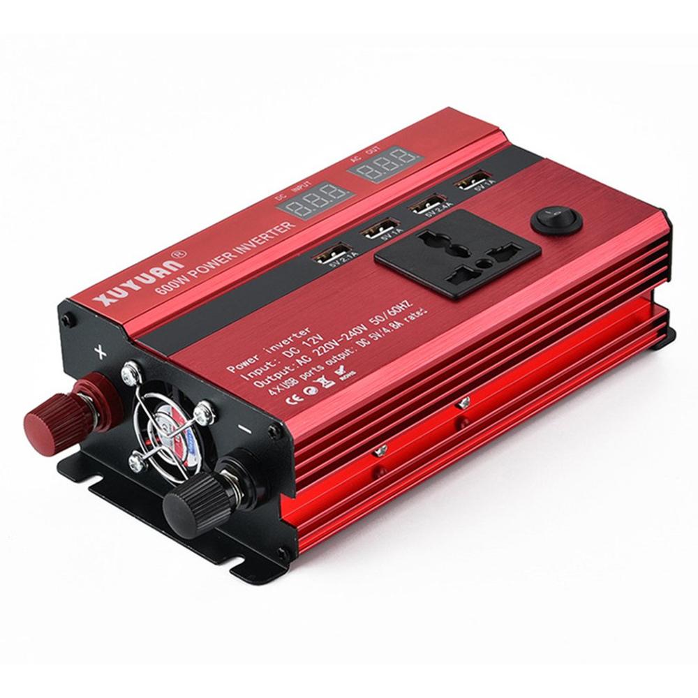 Xuyuan Portable voitures véhicules puissant onduleur chargeur avec LCD écran convertisseur 12V à 220v/600w