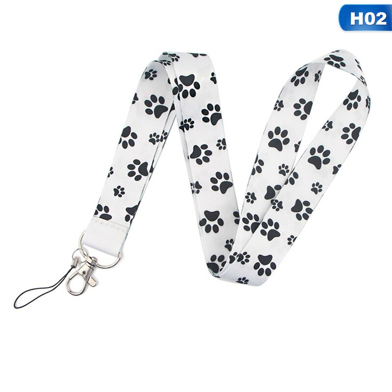 1Pc Leuke Hond Voetafdruk Schilderij Mobiele Telefoon Id Badge Houder Key Strap Sleutelhanger Accessoires Neck Lanyard Voor Smart Telefoon: H02