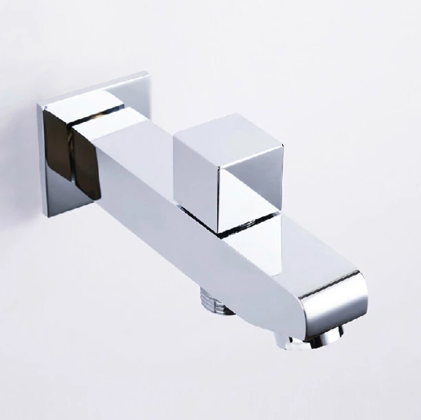 Single cold With Diverter Water Outlet Spout Mixer Tap Faucet Filling Angel Valve Connector Chromed Brass Wall Mounted