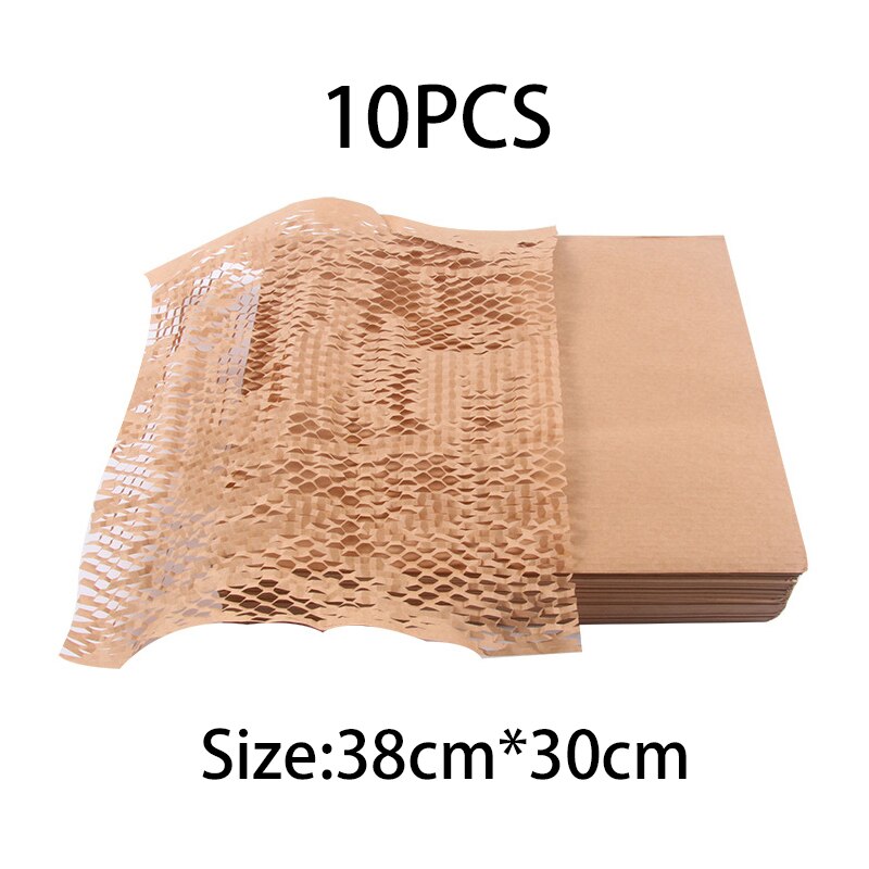 10 sheets Kraft Wrapping Paper Honeycomb Cushioning Wrap Packing Material For Packaging Florist Supplies: 38x30cm