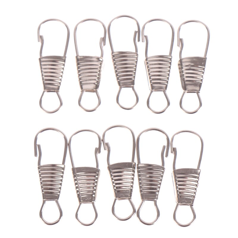 10Pcs Rits Hoofd Bagage Kleding Schoenen Laarzen Diy Rits Puller Afneembare Rits Trekt Naaien Craft Naaien Kits Metal Zip: Silver