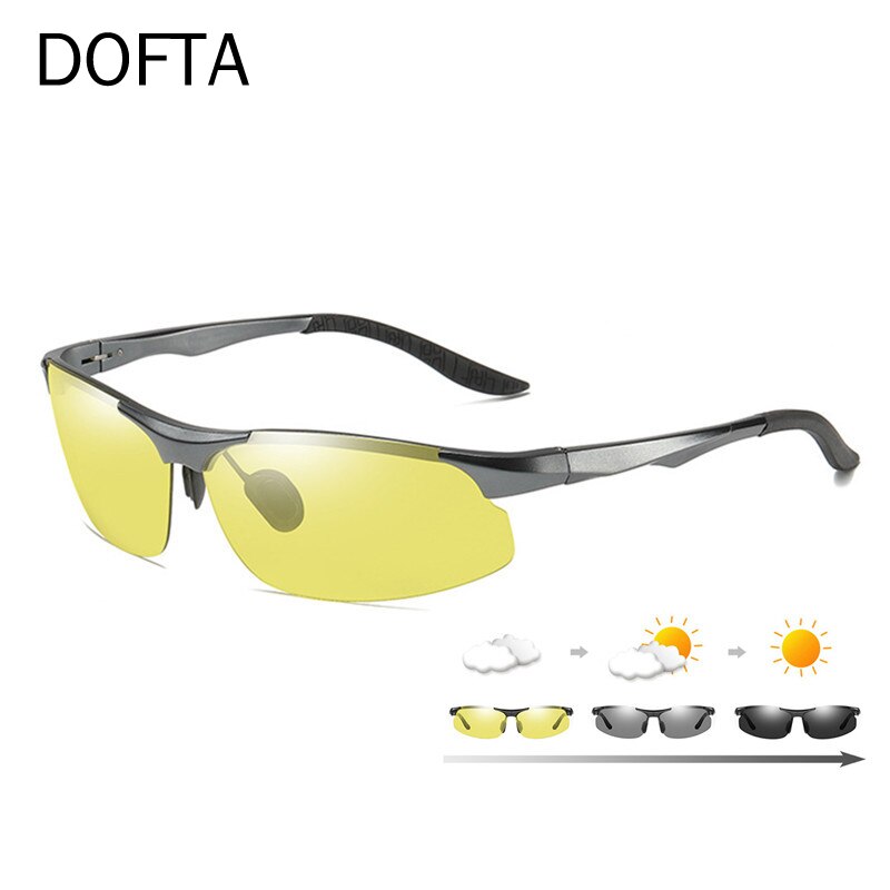 DOFTA occhiali da sole polarizzati fotocromatici uomo occhiali da guida in  alluminio e magnesio occhiali da vista per uomo per la visione notturna  giallo 518 – Grandado