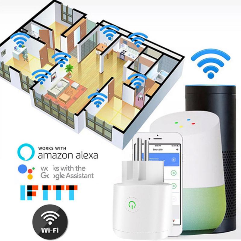 Tuya Zigbee EU plug WIFI wireless socket Smart timer plug voice control home smart power socket with Alexa and Google Assistant