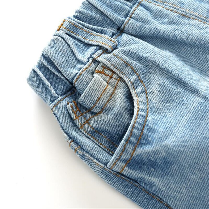 Pantalones cortos de mezclilla rasgados para niños de verano , pantalones cortos vaqueros casuales para niños, pantalones vaqueros para niños de 2 a 8T