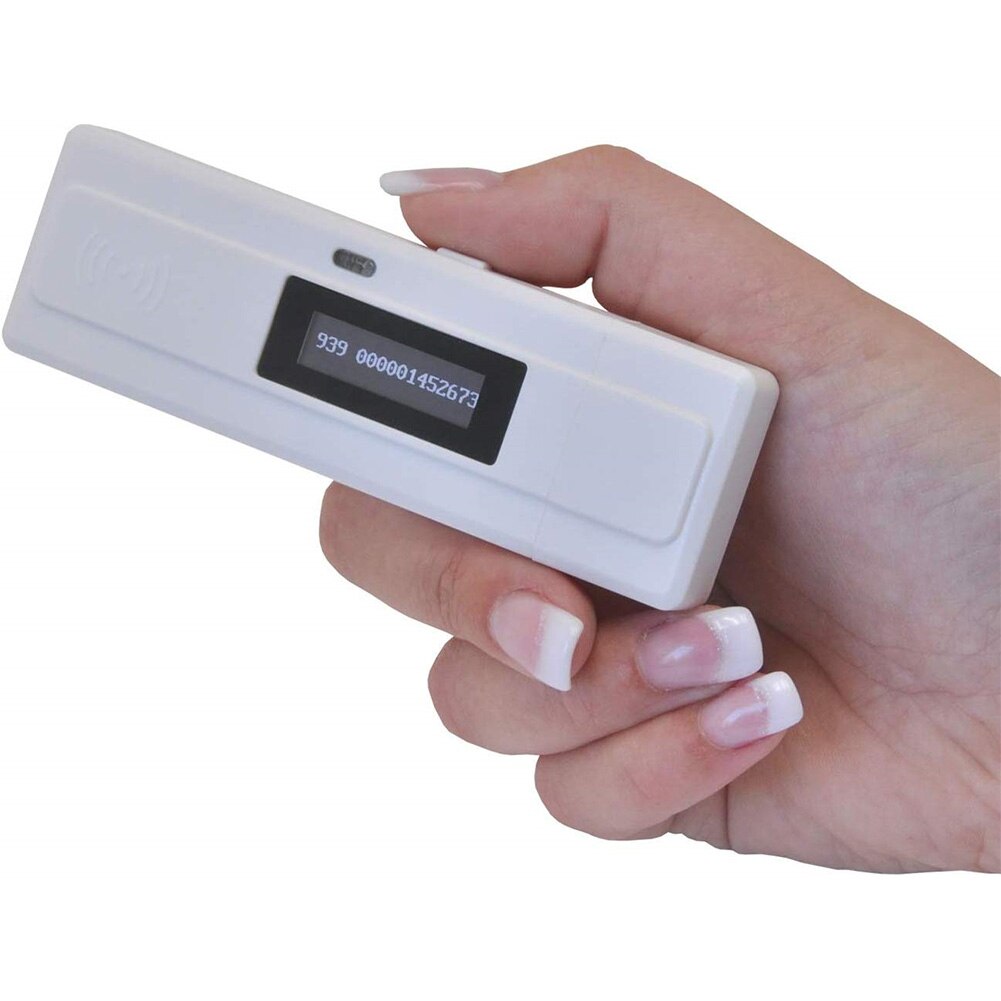 Microchip Scanner ID LCD Display Tracking Barcode Portable Reader Dog USB Rechargeable Pet Supplies Cat High Brightness Animal