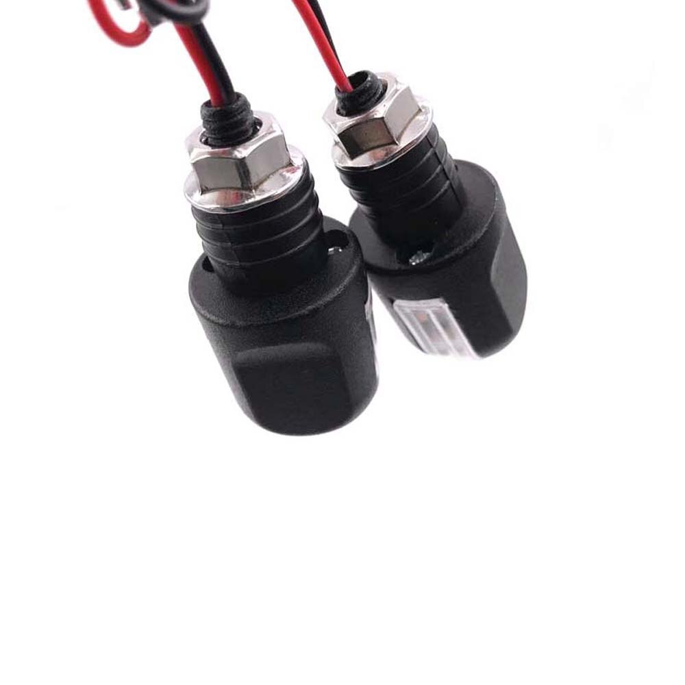2 Pcs. Motorfiets Led Stuur Richtingaanwijzer Geel Universal 22Mm Blinker Stuur Blinker Side Marker