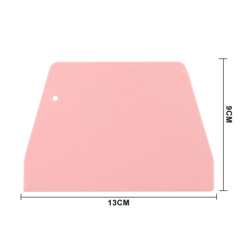 Coupe-pâtisserie en plastique, spatule à gâteau, grattoir à pâte, pain trapézoïdal, outils de Fondant de Pizza, couteau à beurre, ustensiles de cuisson sûrs blancs: pink