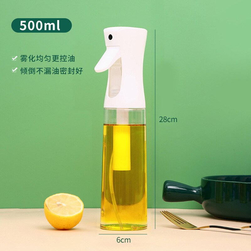 Kitchen PET Oil Spray Bottle Edible Oil Spray Bottle BBQ Spray Oil Can Oil Spray Can Liquid Seasoning Bottle Seasoning Can: 500ML