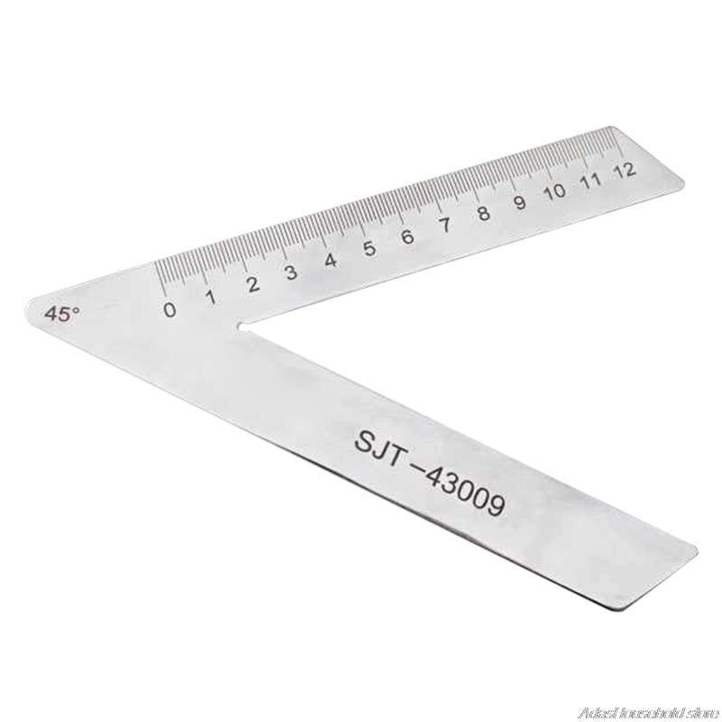 Q5WB Praktische Hoek Heerser 45 Graden 90 Graden Vierkante Heerser Gebruikt Voor Deur &amp; Venster: 45 degree