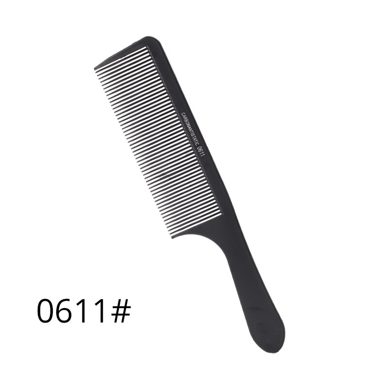 Top Friseur Pinsel Afro Kamm Schwanz Kamm Schwarz Carbon Faser Und Edelstahl Spieß Und Wärme Beständig Teasing Kamm: 0611