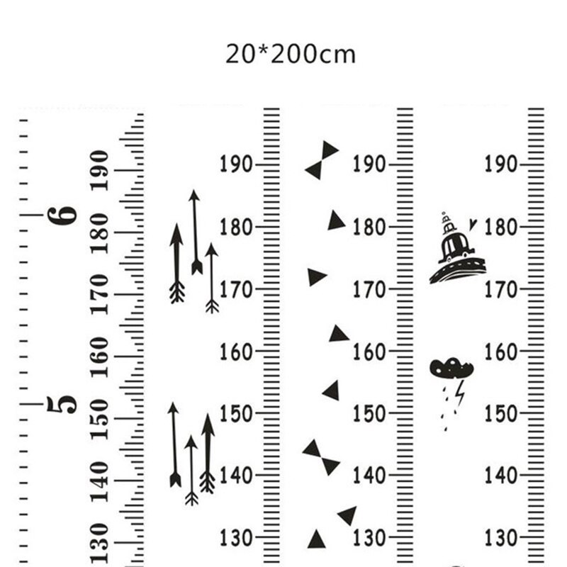 Kinderen Decoratieve Groei Grafieken Hoogte Opknoping Houten Frame Stof Canvas Hoogte Meting Heerser voor Kinderen Hoogte Record
