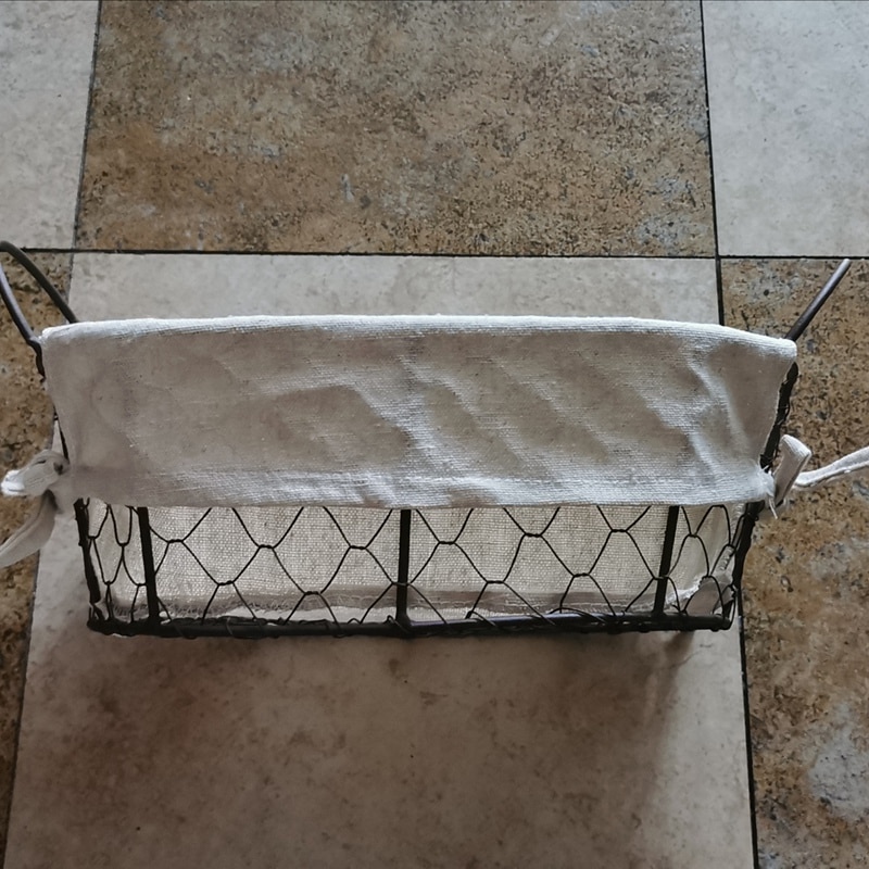 Noordse retro metalen draadbroodmand stofdicht picknick fruitschaal voedsel broodschaal hoes keuken voedsel opbergmand