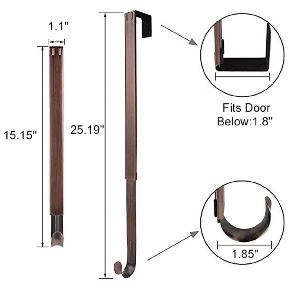 cintre de couronne longueur réglable cintre de couronne pour porte d'entrée support de crochet de couronne robuste pour les décorations de noël