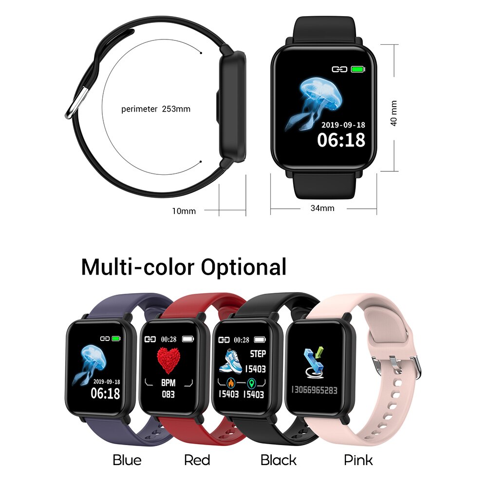 Smart Horloge R16 Smart Horloge Waterdicht Smartwatch Bloeddruk Fitness Tracker Ios Android Fitnessapparatuur