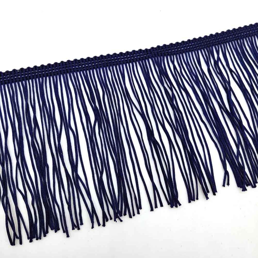1 Yards van Pack 4 "Breedte Franjes Kant Polyerter Fibre Kwastje Kleding Accessoires Latin Trouwjurk Kwastje Lint diy: Navy