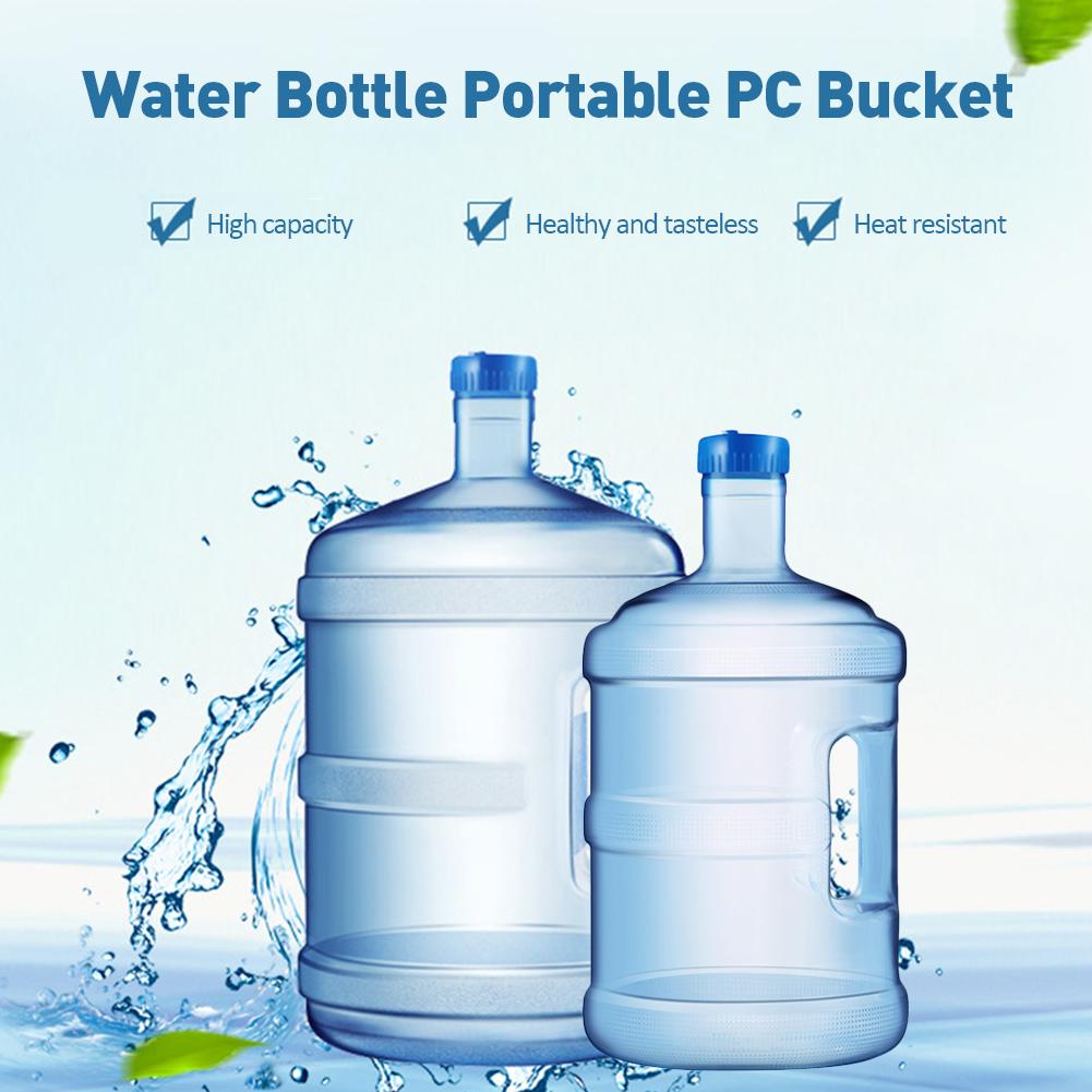 5/7.5L Mineral Water Pure Bucket Water Bottle Portable PC Bucket Household Large Capacity Pure Water Bucket With Handle Bucket