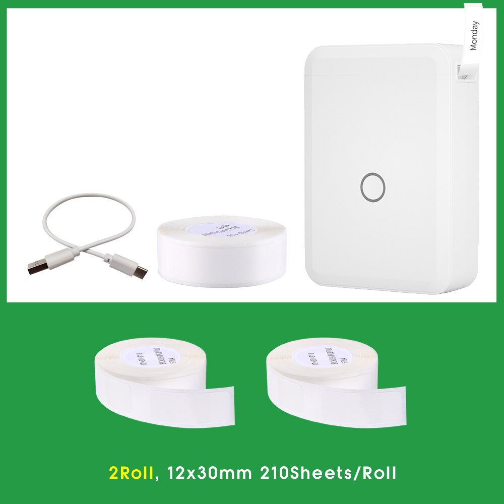 Niimbot D110 Mini Portable Thermal Label Printer Hangul Wireless Bluetooth Sticker Pocket Printer Home Use Storing Organizing: add 2 Roll