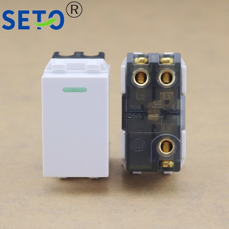 SeTo 128 Type 10A 250V Knop Switch Panel Wandplaat Socket Keystone Faceplate