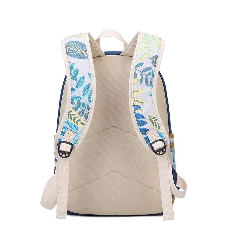 OKKID leinwand schule Rucksack für mädchen blatt aufbringen leichte schule taschen frauen lässig reise Sport Rucksack Schüler buch tasche