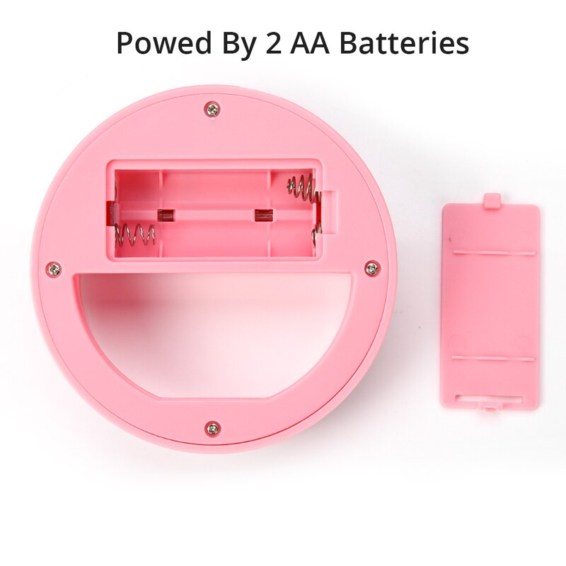 Makeup spejl til telefon selfie ring lys med 36 led lamper bærbar multifunktion telefon lys med tre lysstyrke niveauer