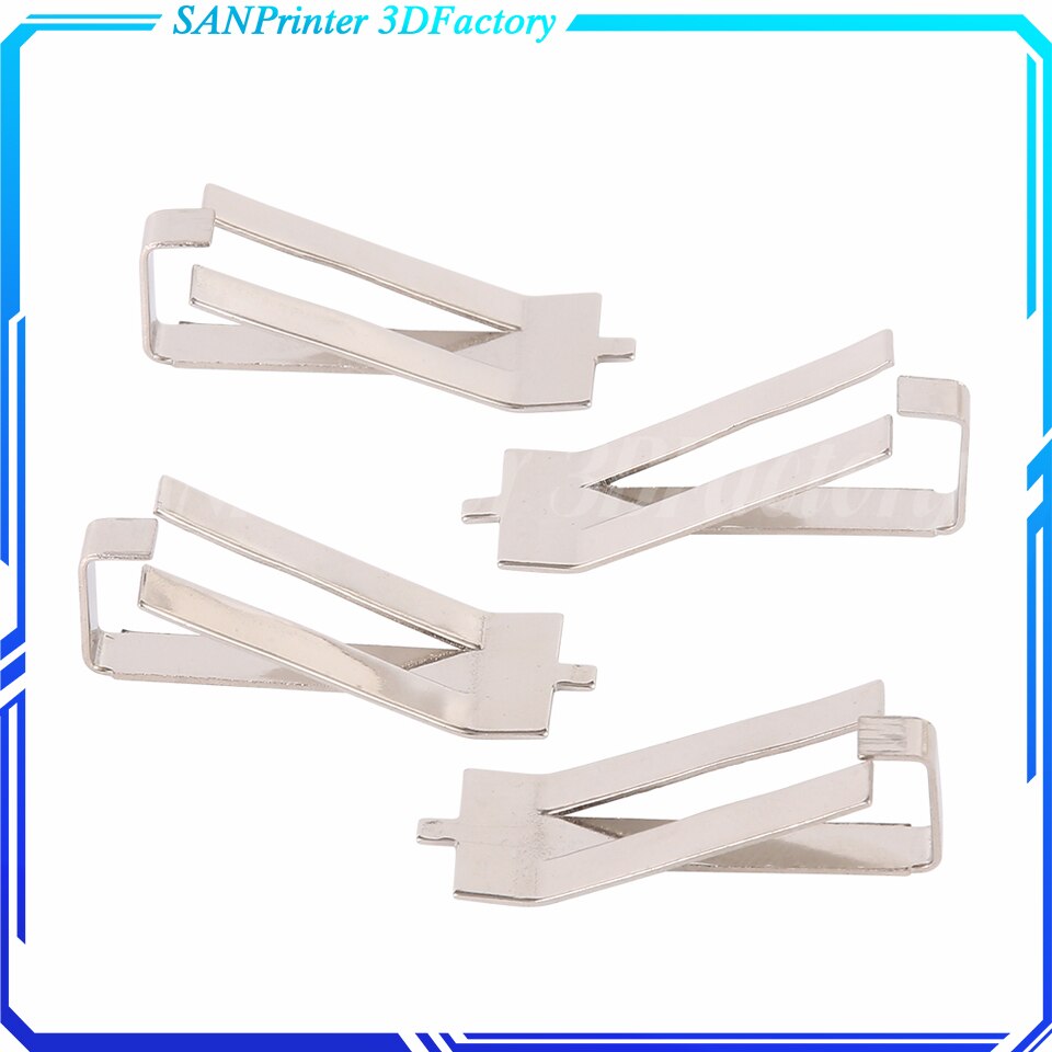 4/8 st rostfritt stål glasuppvärmd sängklämma 3d skrivardelar värmebäddklämma för um ender 3 byggplattformshållarec