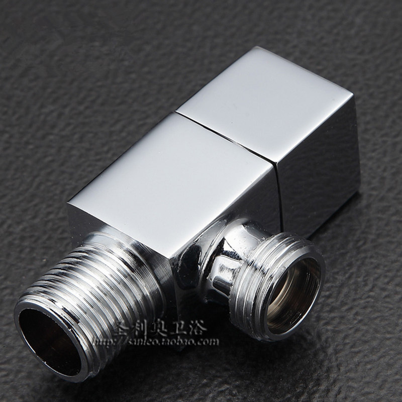 Square Kitchen Bathroom Accessories Angle Valve for Toilet Sink Basin Water Heater Angle Valves 100% Brass