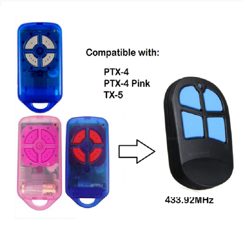 Voor ptx 4 afstandsbediening poort afstandsbediening garagedeur afstandsbediening 433,92 mhz