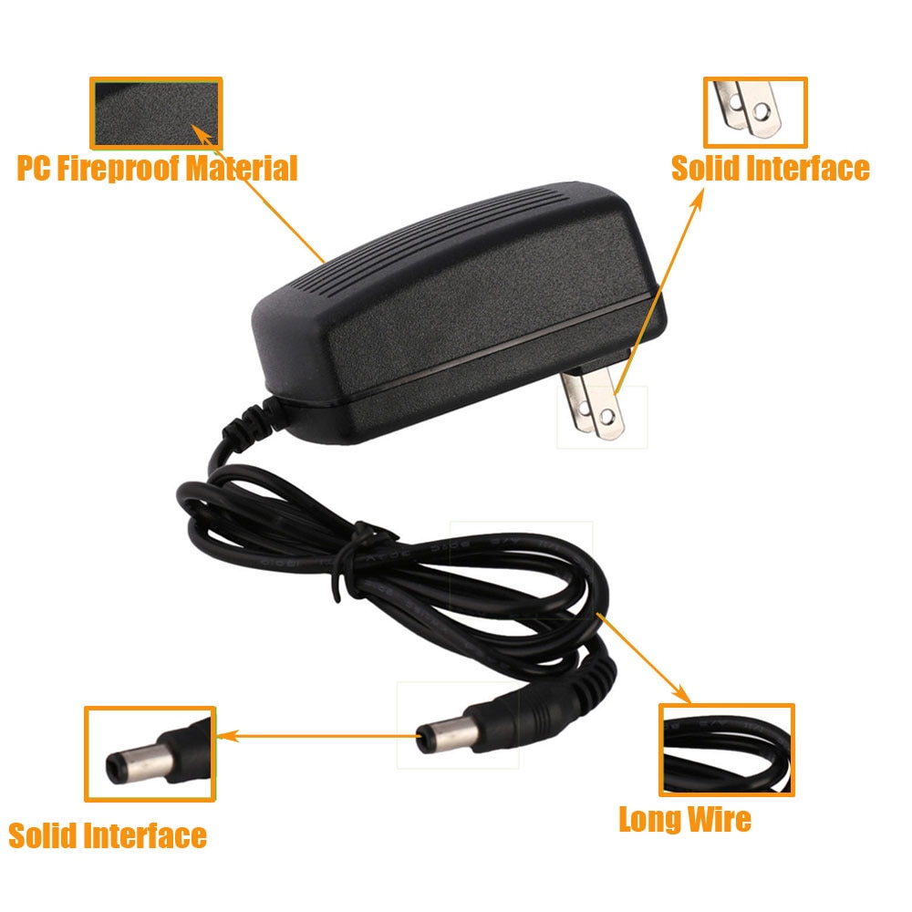 Dc 12v 3v 6v 19v 20v 1a 200ma 300ma 500ma 600ma us eu-kontakt strömförsörjningsadapter transformator för led-strip ljusingång 100-240v