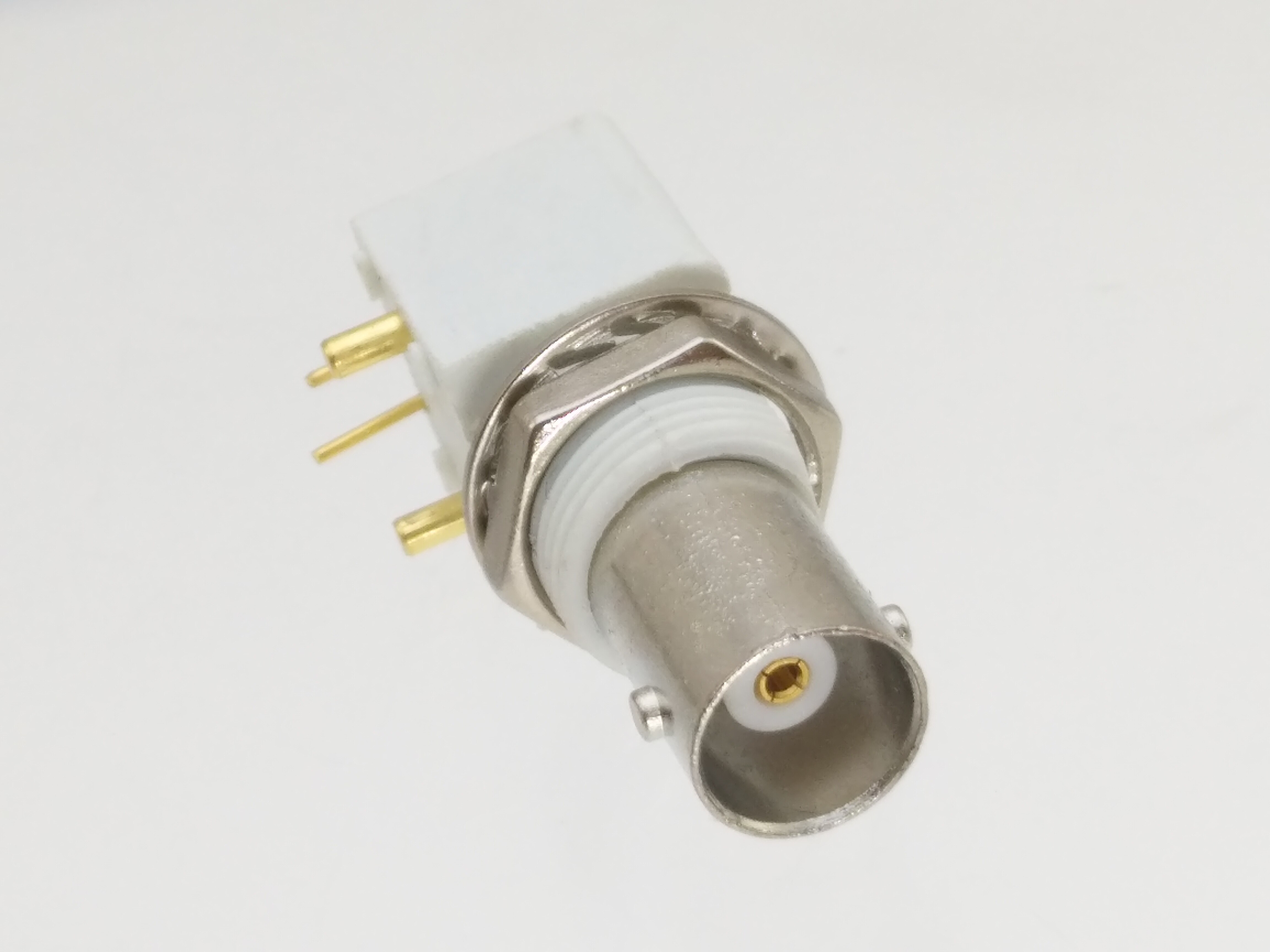 Connector Bnc Vrouwelijke Schot Haakse Solder Pcb Mount Plastic