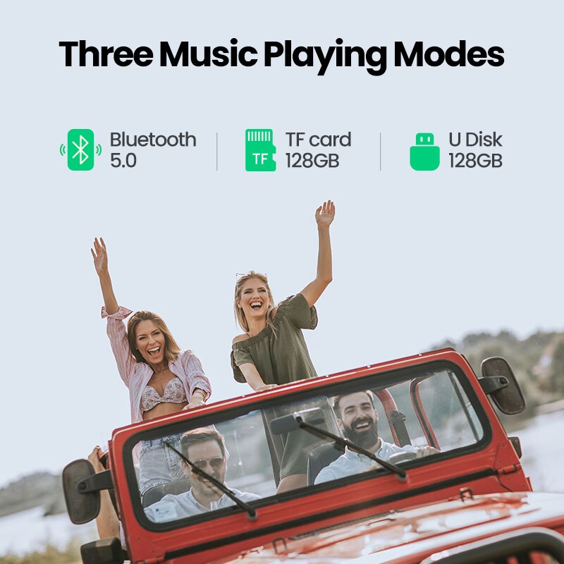 Ugreen bluetooth fm transmitter nabíjačka do auta pre iphone 13 qc 3.0 bluetooth 4.2 bezdrôtový rádiový adaptér dual usb rýchla autonabíjačka
