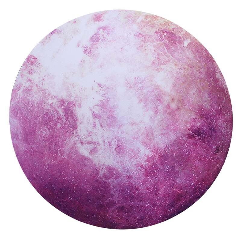 Round Mouse Pad Exquisite Planet Series Mat Soft Rubber Gaming Mouse Pads Computer Peripherals Accessory: purple