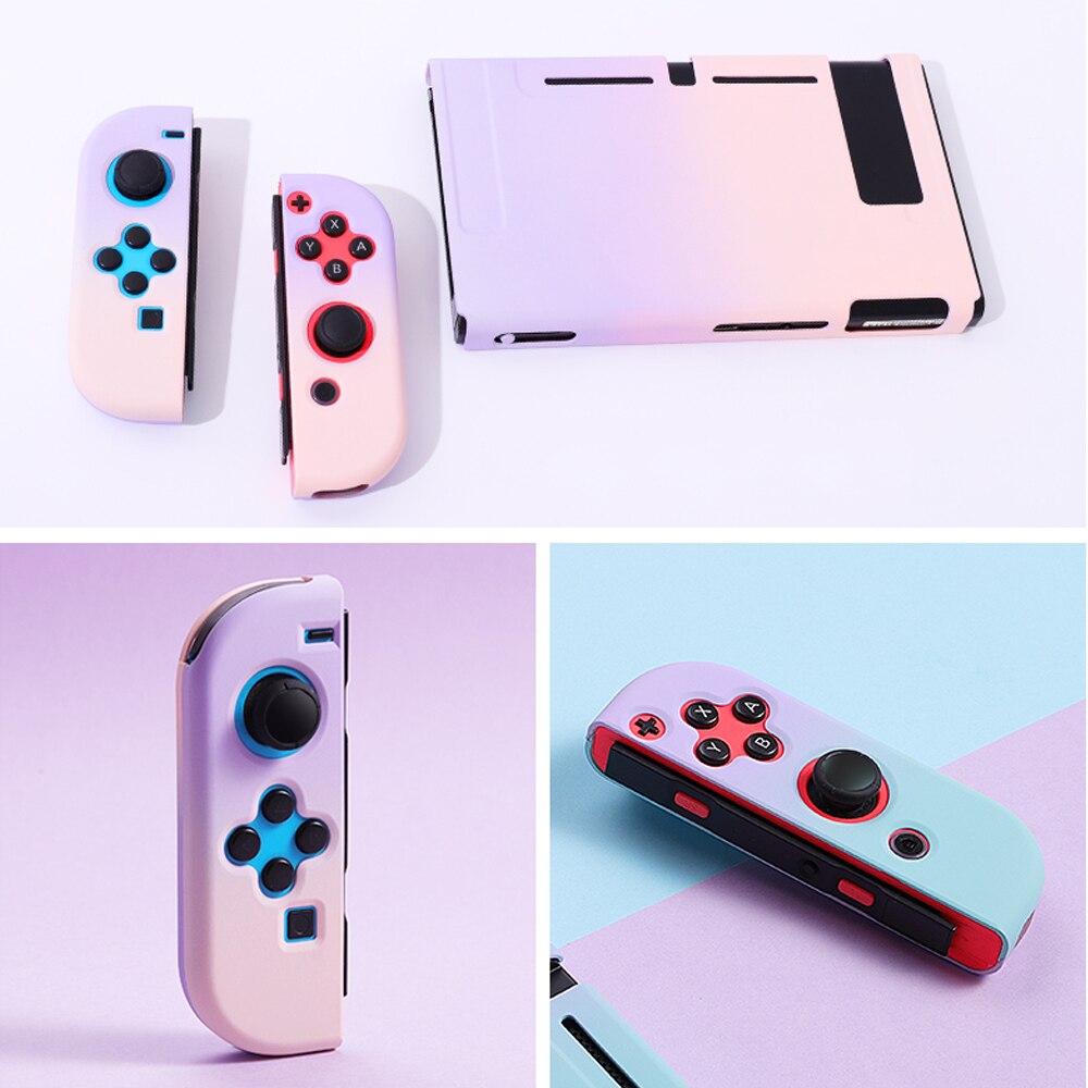 Gradient Kleur Beschermhoes Voor Nintendo Nintend Schakelaar Ns Nx Kleurrijke Dunne Pc Back Cases Shell Set Voor Nintendos schakelaar