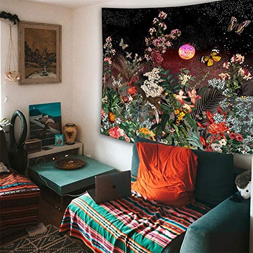 KTIMIPE Animal Sunset Nature Lamb And Lion Tapestry Large Wall Art