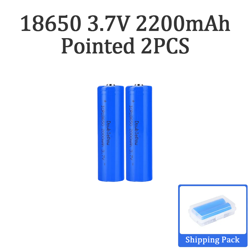100% capacidade 18650 2200mah 3.7v nova bateria de lítio recarregável original para calculadora de calendário eletrônico: BRANCO