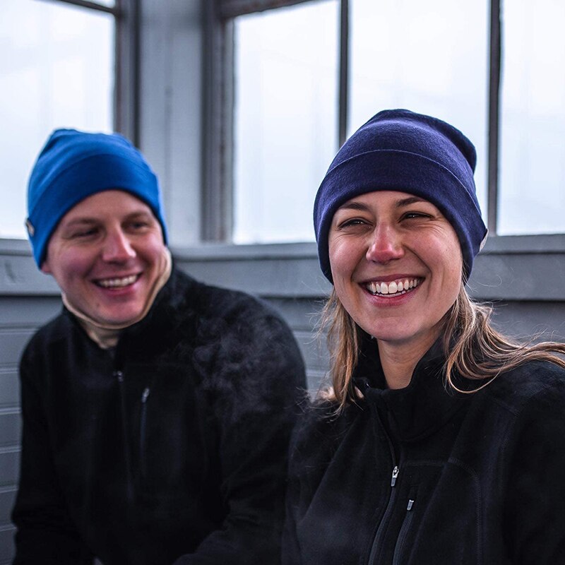 Unisex Merino Wol Manchet Beanie Hoed 100% Merino Wol Ridge Manchet Wol Beanie 2 Laag Warme Wollen Muts Mannen Vrouwen beanie Cap