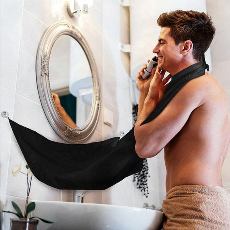 Delantal para afeitarse la barba y el baño para hombres, toalla para mantener la barba pequeña, limpieza, paño de almacenamiento, impermeable, Floral, para el hogar