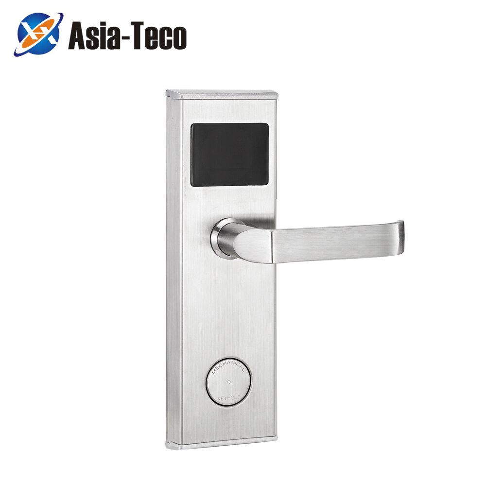 Stainless Steel Door Lock Smart RFID Card Door Lock Electric Hotel Door Handle Lock Electronic Door Lock