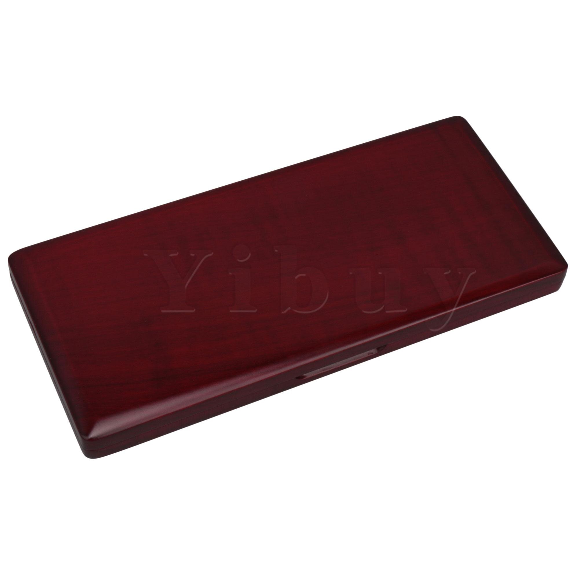 Yibuy-caja de lengüeta Oboe de Color madera roja, soporte de Lengüetas para paquete de 10 palos