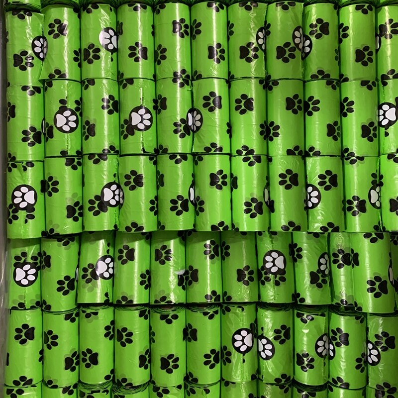 Dog Poop Bag Biodegradable Leak Proof Green Dog Waste Bags &amp; Dispenser Eco Friendly Pet Puppy Outdoor Garbage Pooper Clean Bag