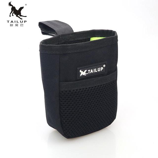 TAILUP Portable Dog Training Pouch Pet Treat Bag Feed Storage Pocket Pouch Snack Reward Waist Bag for Outdoor Travel: Black