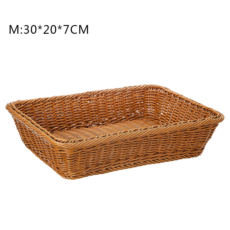 Obst Tee Snack Brot Ablage Handgewebte Rattan Weiden Korb 22/30/35 cm Picknick Kosmetische Lagerung Kasten Küche Haushalt Werkzeug: Grün