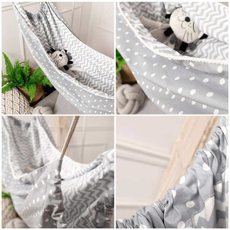 Enfants coton dessin animé hamac balançoire bébé hamac pour berceau enfant hamac balançoire bébé chaise à bascule intérieur extérieur suspendu panier