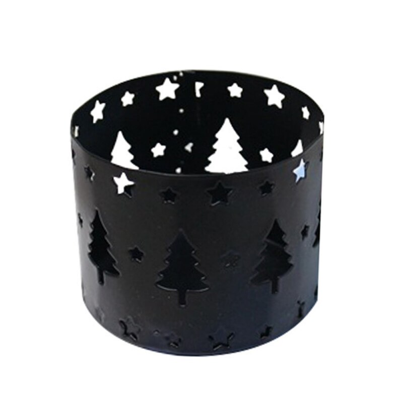 Christmas Hollow Iron Candle Holder Candlestick Novelty Home Party Decor Ornaments: 4