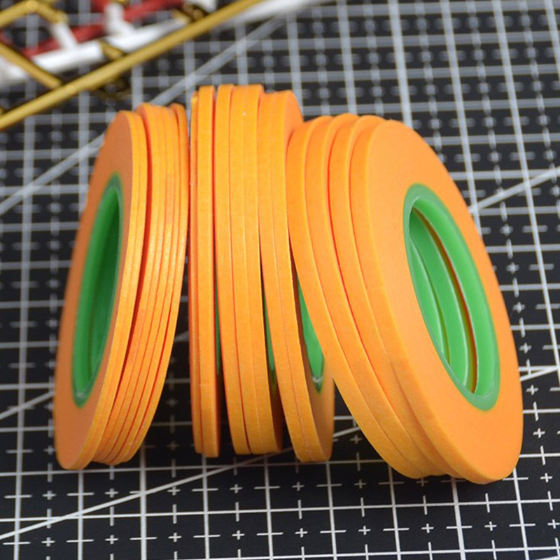 Bred 1mm/2mm/3mm- modell sprøytingsbelegg farge ultrafin diy spesiell maskeringstape 18m -modell dekktape