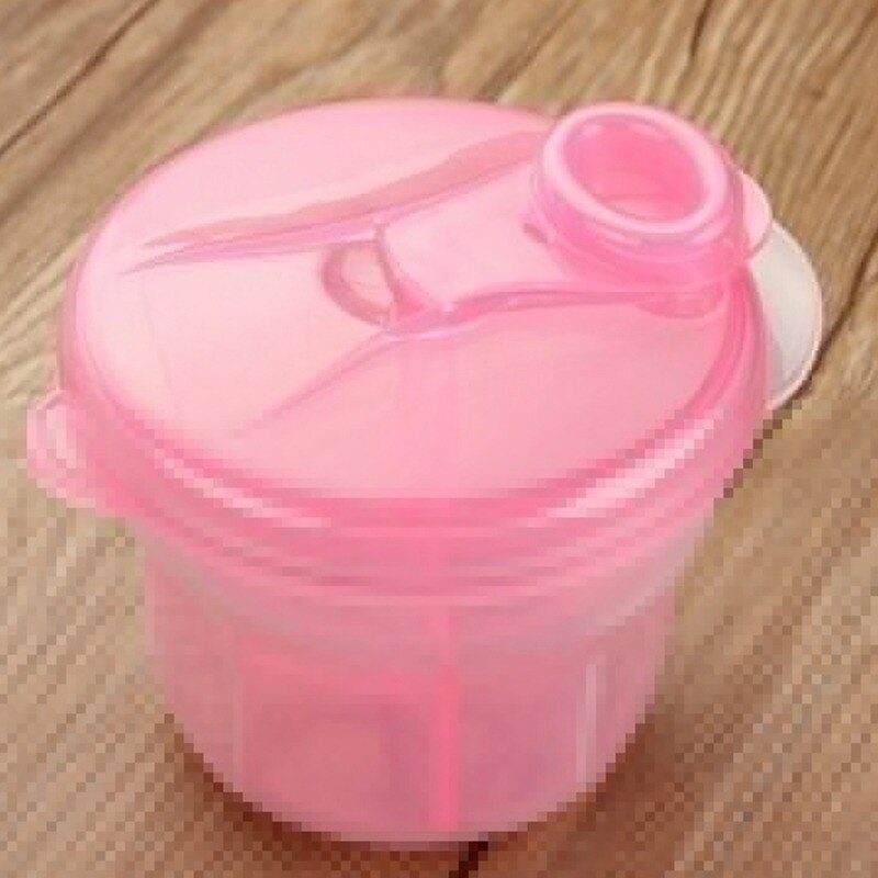 High Capacity Baby Milk Powder Container Melkpoeder Container Baby Food Storage Box Double Layer Infants Feeding Box For Newborn: pink 873064